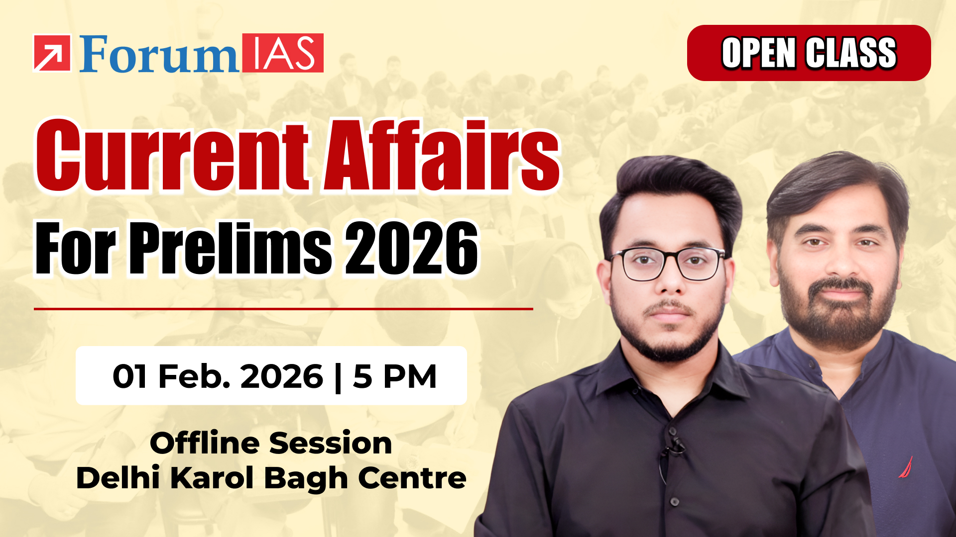Open Class of Current Affairs for Prelims 2026
